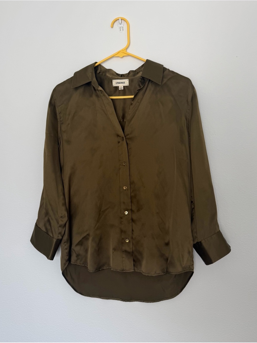 L’Agence 3/4” Sleeve Dani Silk Shirt - Picture 3 of 5
